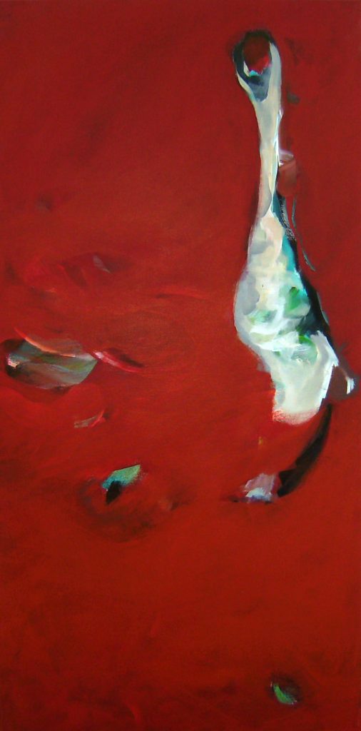 Achtsamkeit, 40 x 80 cm, Acryl auf Leinen, 2007