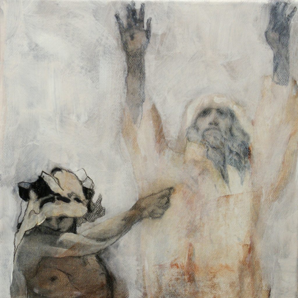 Quellenkunde, 20 x 20 cm, Mischtechnik, 2012
