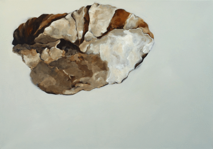 Breathing bread, 70 x 100 cm, Acryl auf Leinen, 2021.
